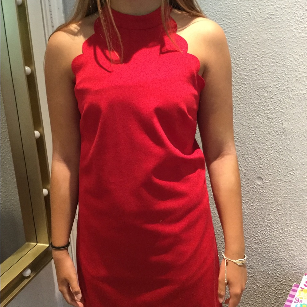 red dress